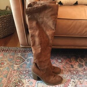 Over the knee heeled boots